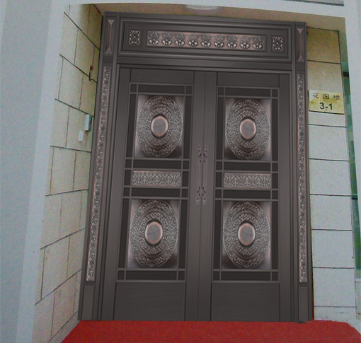 豪華入戶銅門